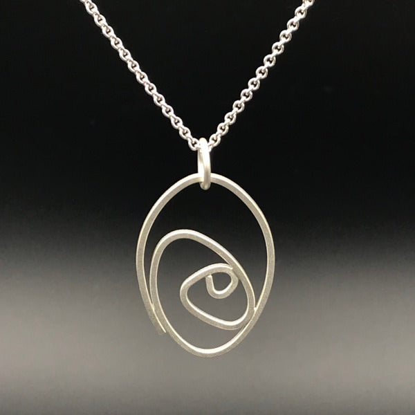 Labyrinth Necklace, sterling silver on 16" or 18" sterling silver chain